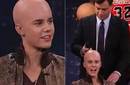 Justin Bieber se dejó ver calvo en el programa de Jimmy Kimmel Live