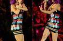 Katy Perry usó peluca morada en Germany's Next Top Model