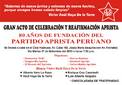 Partido Aprista Peruano: 80 años de fundación, avisa a los compañeros?