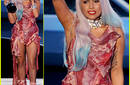 Lady GaGa y su extraño traje de carne en los MTV Video Music Awards 2010