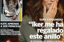 Sara Carbonero: 'Iker Casillas me ha regalado este anillo'