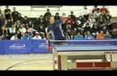 Excesiva celebración en un juego de ping pong