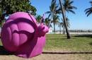 Caracoles rosados invaden Miami Beach en favor del medioambiente