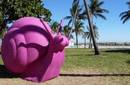 Caracoles rosados invaden Miami Beach en favor del medioambiente