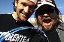 Carlos Moyá y Santiago Segura juegan juentos al Tenis