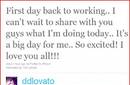 Demi Lovato anuncia en Twitter que empezó a grabar su nuevo álbum