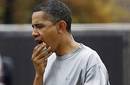 Le rompen el labio a Barack Obama