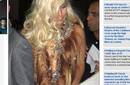 Lady GaGa aparece en un concierto con una capa hecha de pelos