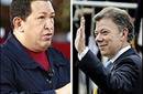 Hugo Chávez y Juan Manuel Santos voltean la página y m iran hacia el porvenir