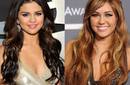 Miley Cyrus y Selena Gómez impactaron en alfombra roja de los Grammy