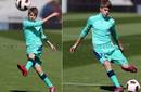 Justin Bieber jugó con futbolistas del Barcelona