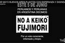 No a Keiko: Peruanos convocan Plantón con Esperanza y Dignidad en Buenos Aires para el 31 de mayo