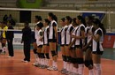 El equipo juvenil de voleybol del Alianza Lima poco antes del partido frente al Túpac Amarú