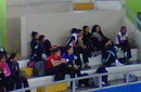 El plantel juvenil de voleybol del Alianza Lima poco antes de su partido frente al Géminis