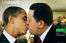 Cuando Obama le da un beso a un Hugo Chávez