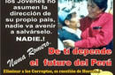 LOS JÓVENES A RECUPERAR EL PAÍS DE MANOS DE POLÍTICOS Y GOBERNANTES CORRUPTOS
