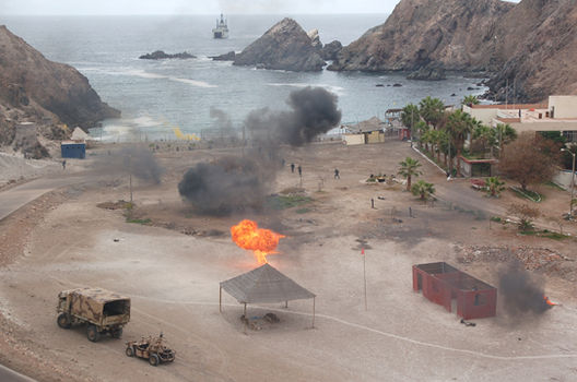 Los Comados del Ejército Peruano en plena demostración de sus habilidades técnicas y militares