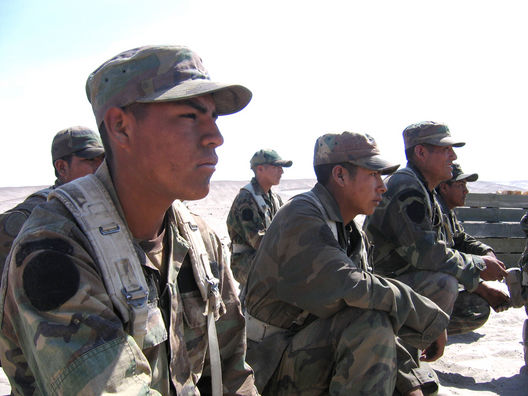 Los Comados del Ejército Peruano en plena demostración de sus habilidades técnicas y militares