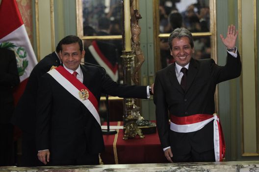 Imágenes del juramento en el Salón Dorado de Palacio de Gobierno del gabinete Valdés.