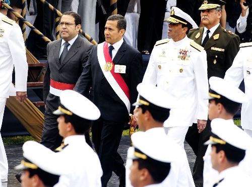 Presidente Ollanta Humala preside ceremonia de clausura del año académico 2011 de la Escuela Naval.