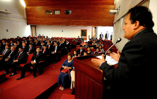 Como parte de sus nuevas actividades como ministro de la Producción, José Urquizo, apadrinó a la promoción del XI Curso de Capacitación de Inteligencia.