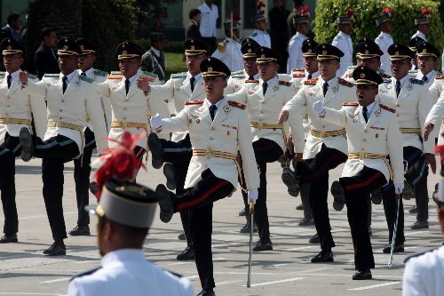 Jefe de Estado, Ollanta Humala, en ceremonia de graduación de la CXVIII promoción 'Eloy Gaspar Montehermoso' de la Escuela Militar de Chorrillos.