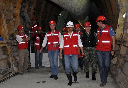 Presidente Ollanta Humala en ceremonia por la conclusión de la perforación del Túnel Transandino en Lambayeque.