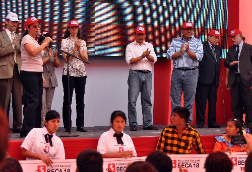 El presidente de la República, Ollanta Humala, participó del lanzamiento del Programa Nacional 'Beca 18', en el distrito de Ventanilla.