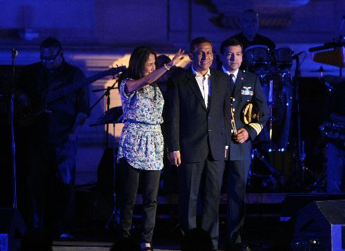 El presidente Ollanta Humala y la Primera Dama, Nadine Heredia, asisten a concierto de música peruana en Palacio de Gobierno