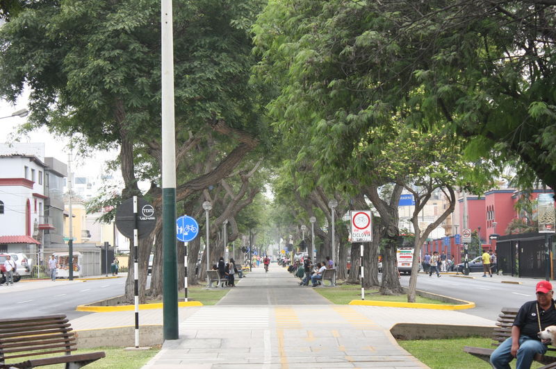 El servicio de limpieza pública en las calles de la avenida Arequipa es cada día más intenso.