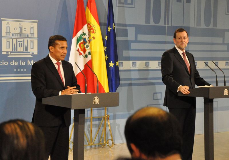 Presidente Ollanta Humala se reúne con presidente del gobierno español Mariano Rajoy en importante visita oficial.