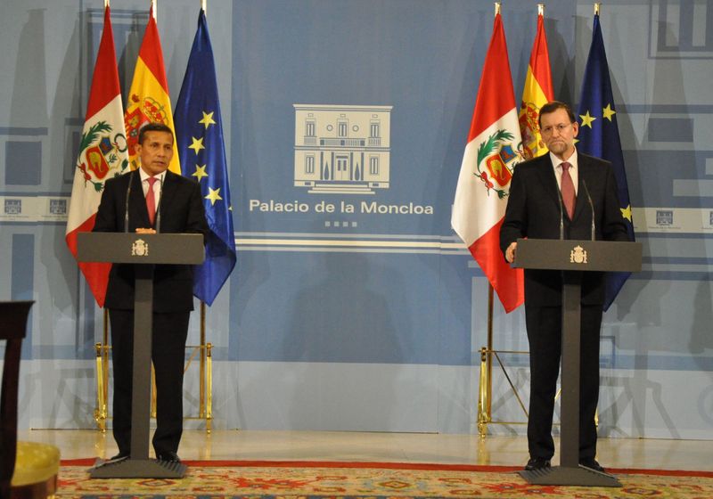 Presidente Ollanta Humala se reúne con presidente del gobierno español Mariano Rajoy en importante visita oficial.