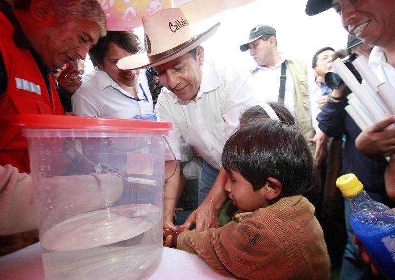 Ollanta Humala en lanzamiento del programa 'De mi tierra, su producto', fue allí donde se pronunció sobre el Movadef..