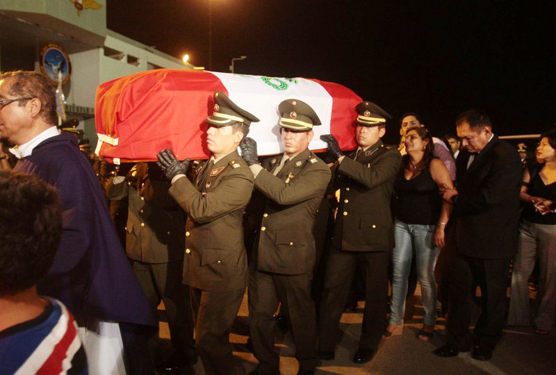 Ollanta Humala rinde homenaje póstumo al capitán del Ejército Peruano Germán Parra del Carpio, fallecido en ataque  narcoterrorista en la zona del VRAE.