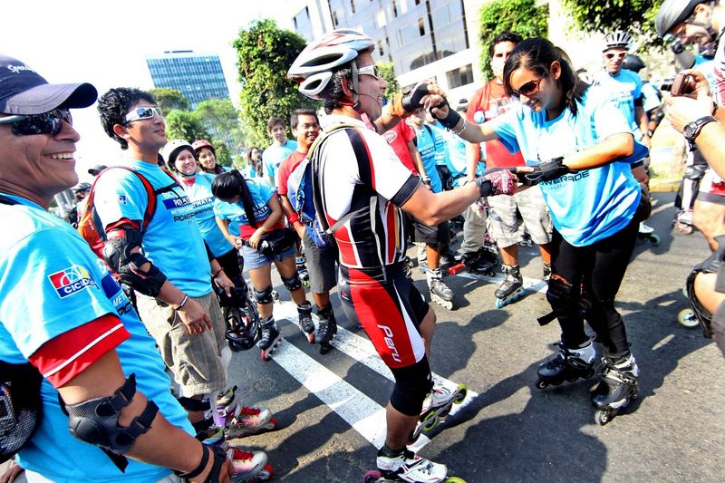 Aniversario de la primera Gran bicicleteada y patinata de 25 kilómetros Metropolitana 2012.