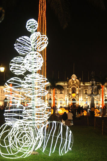 Navidad en la Plaza de Armas de Lima