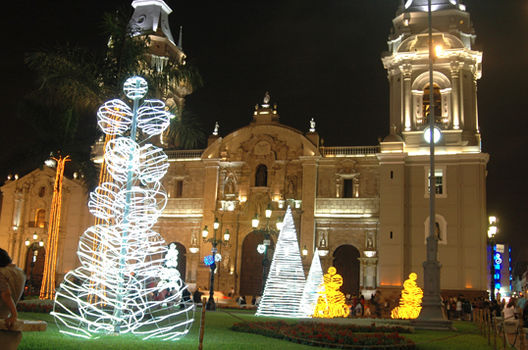 Navidad en la Plaza de Armas de Lima