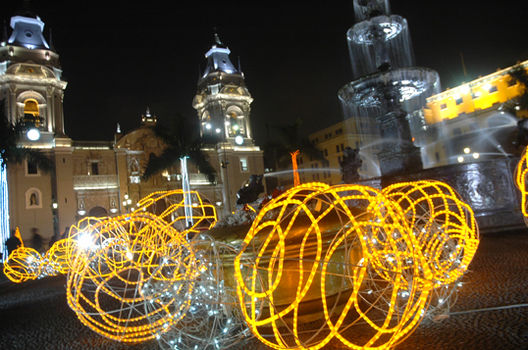 Navidad en la Plaza de Armas de Lima