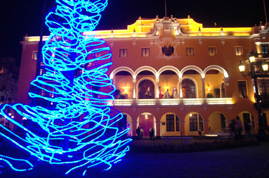 Navidad en la Plaza de Armas de Lima