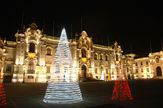 Navidad en la Plaza de Armas de Lima