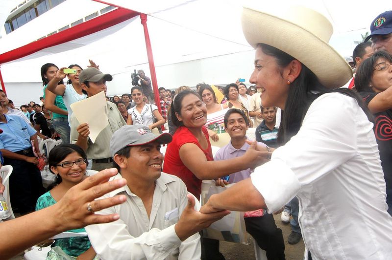 Nadine Heredia participa en la ceremonia de inauguracion de la Semana del Empleo en la primera semana descentralizada 2012, en Chiclayo.