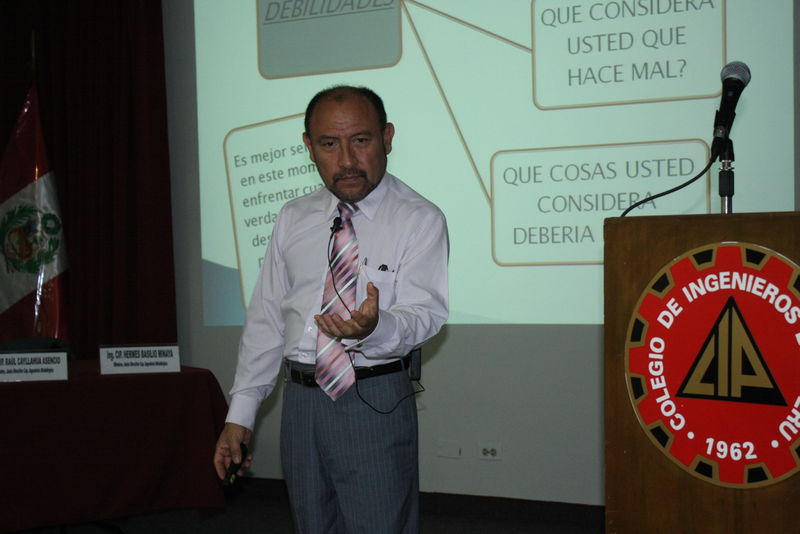 El Colegio de Ingenieros organiza seminaro COMO CREAR Y ORGANIZAR UN NEGOCIO EXITOSO a cargo del reconocido ingeniero Luis G. Lazo Bedoya