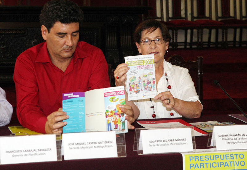 Alcaldesa de Lima Susana Villaran presentó el Presupuesto Participativo 2013 en el Palacio Municipal