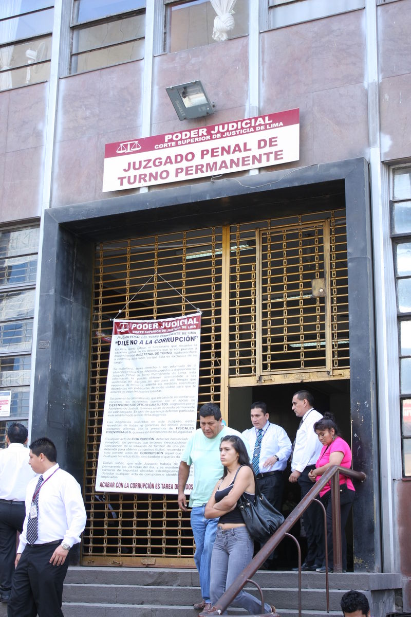 Imágenes del Juzgado Penal de Turno Permanente de la Corte Superior de Justicia