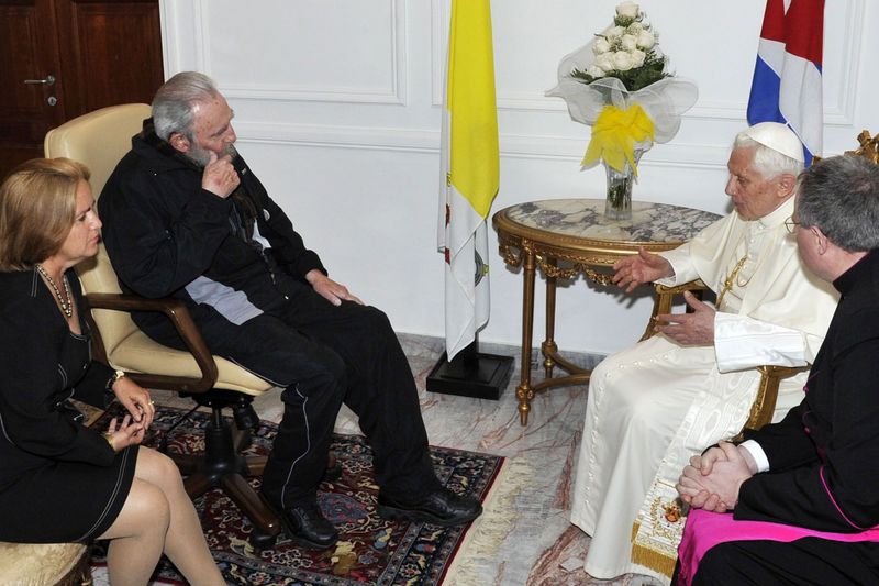 Papa Benedicto XVI se reunió con Fidel Castro en el último día de su visita a Cuba