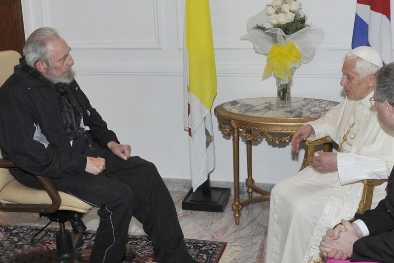 Papa Benedicto XVI se reunió con Fidel Castro en el último día de su visita a Cuba