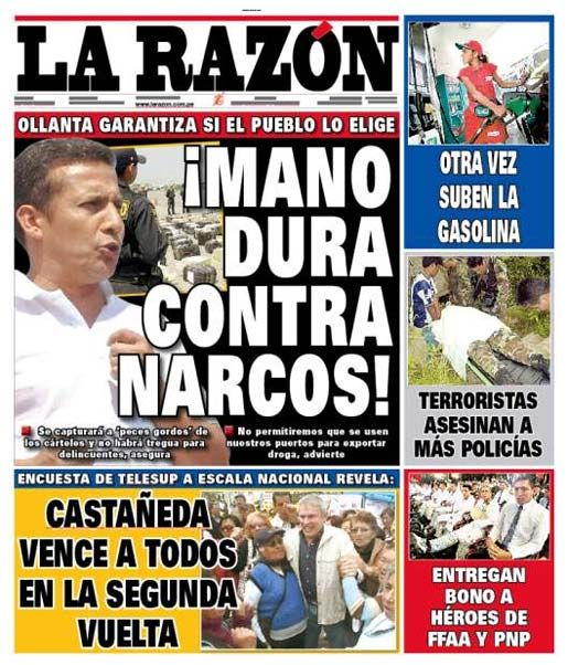 Portada de los diarios de Lima, 31 de diciembre de 2010