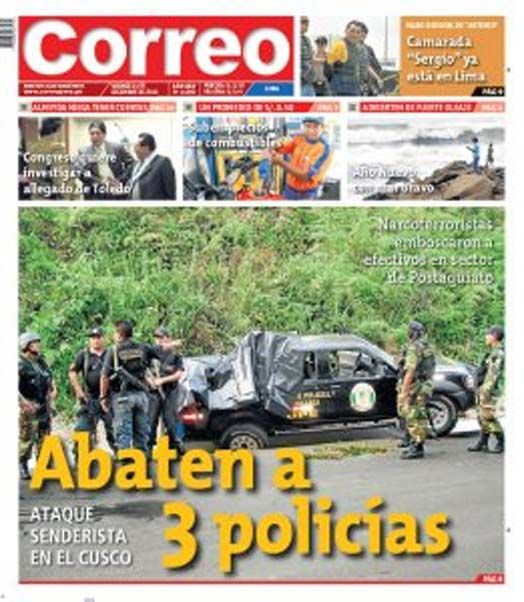 Portada de los diarios de Lima, 31 de diciembre de 2010