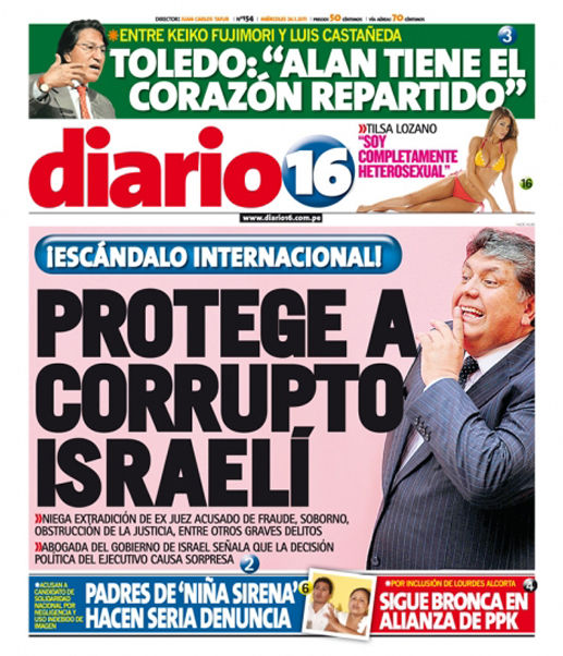 Portada de los diarios de Lima, 26 de enero de 2011