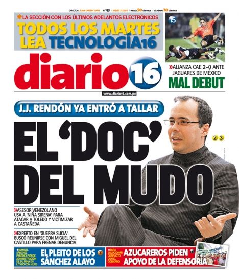 Portada de los diarios de Lima, 27 de enero de 2011